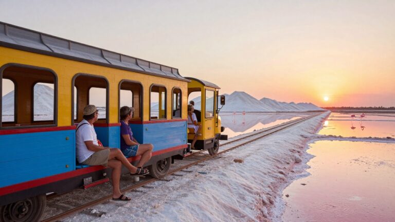 Le petit train des salins d'Aigues Mortes en balade touristique