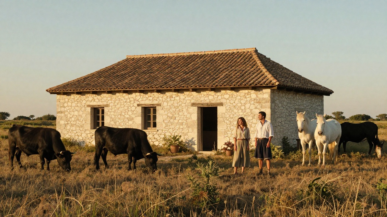 Vue panoramique du mas de la comtesse, une demeure traditionnelle