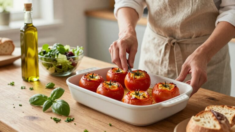 Tomates farcies provençales délicieuses et savoureuses en cuisine méditerranéenne